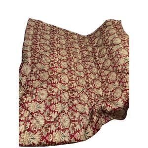 Ralph Lauren Rosellini Jardiniere Full/Queen Paisley Red Sateen Braid Comforter